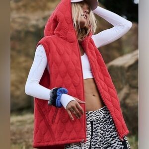 SOLD!!! NWT FP Movement Dream Big Quilted Red Vest